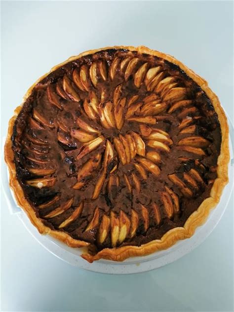 Tarte aux pommes et aux chocolat au lait