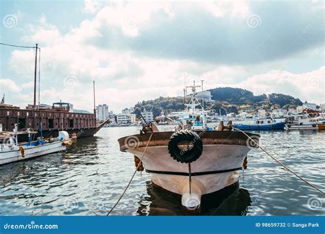 Tongyeong Port Sea Landscape at Summer in Korea Editorial Photography ...