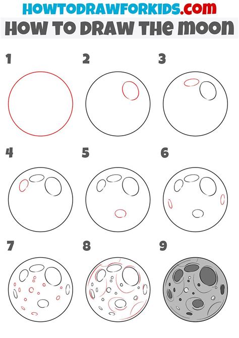 How to Draw the Moon | Space drawings, Moon drawing, Planet drawing