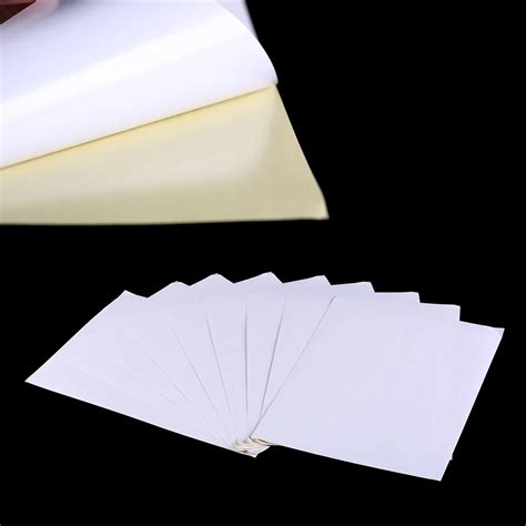 100sheets A4 Blank White Waterproof Self Adhesive Writing Surface ...