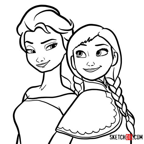 Elsa And Anna Drawing at PaintingValley.com | Explore collection of ...