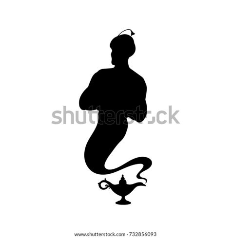 Genie Aladdin Tale Silhouette Lamp Vector Stock Vector (Royalty Free ...