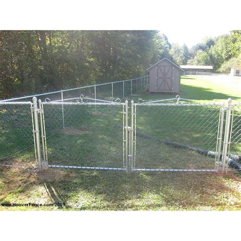 Hoover Fence Residential Chain Link Fence Double Swing Gates - 1-3/8 ...