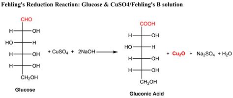 [Solved] Fehling's Reduction Reaction: Glucose & CuSO 4 /Fehling's B ...