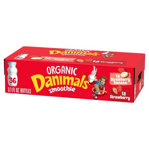 Danimals Organic Strawberry & Strawberry Banana Variety Pack Smoothies ...