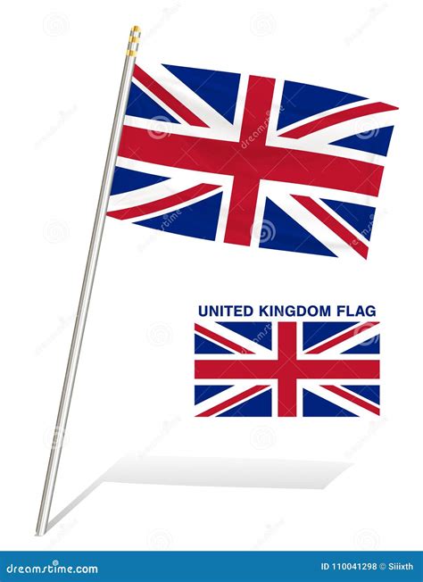 United Kingdom Flag on a White Background Stock Vector - Illustration ...