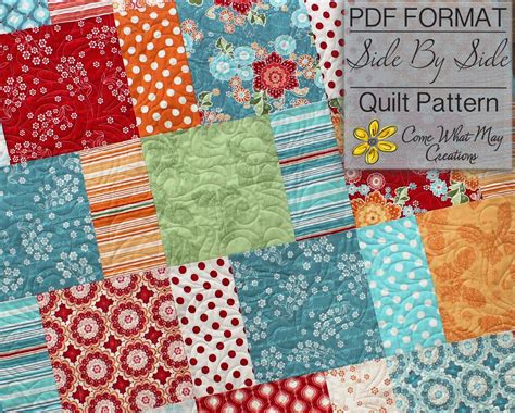 PDF Quilt Pattern Layer Cake Quilt Pattern Side By Side