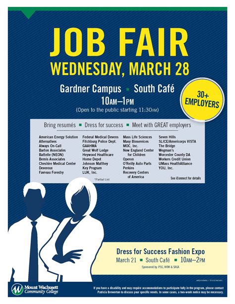 Job Fair to Bring over 30 Employers to MWCC — Mount Wachusett Community ...