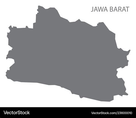 Jawa barat indonesia map grey Royalty Free Vector Image