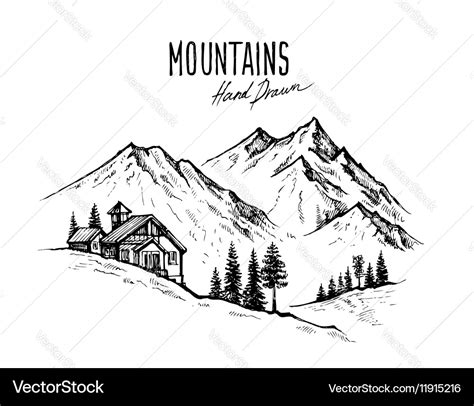 Mountain landscape Royalty Free Vector Image - VectorStock