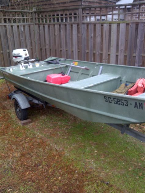 1995 Grumman aluminum jon boat with 2000 25 HP Johnson - The Hull Truth ...