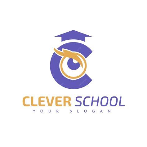 Premium Vector | Clever school logo template