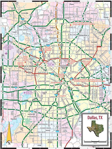 Map of Dallas Texas - TravelsMaps.Com