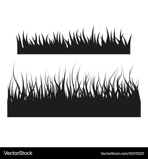 Set black grass Royalty Free Vector Image - VectorStock