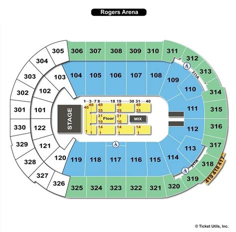 Rogers Arena, Vancouver BC - Seating Chart View