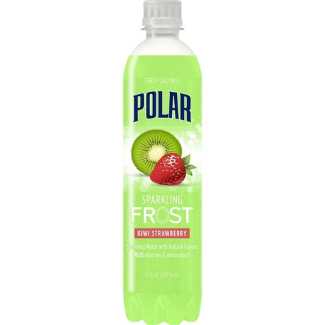 Polar Sparkling Frost Water, Kiwi Strawberry, 17 Fl Oz, 12 Count ...