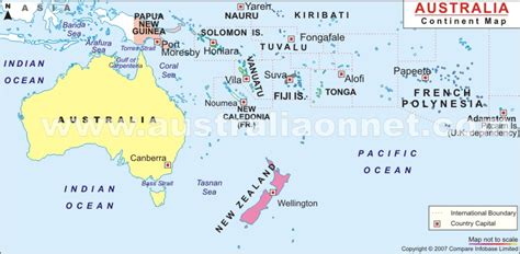 Australia Continent Map