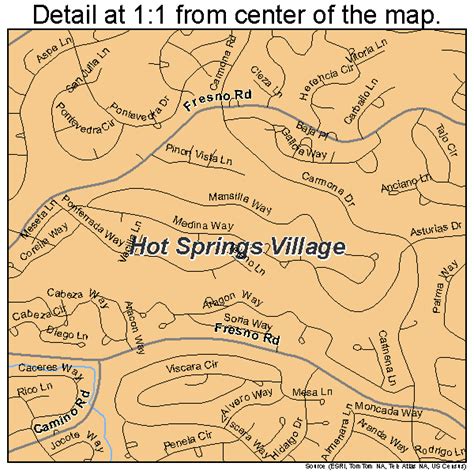 Hot Springs Village Arkansas Street Map 0533482