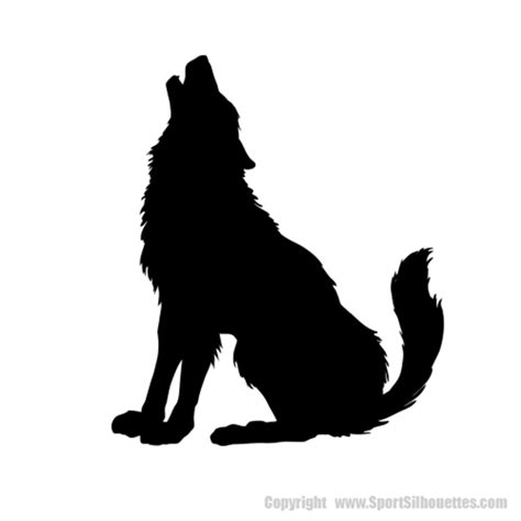 WOLF HOWLING VINYL WALL DECALS, Wolf Howling Silhouette Decals, Wolf ...