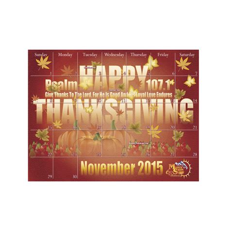 Thanksgiving Calendar Design on Behance