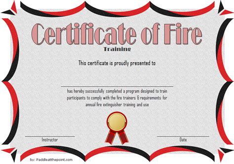 Best Firefighter Training Certificate Template – Amazing Certificate ...