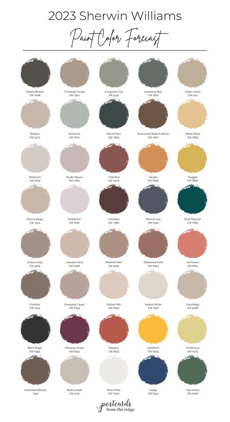 Paint Color Names List