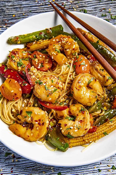 Spicy Teriyaki Shrimp Stir Fry Recipe - Chili Pepper Madness