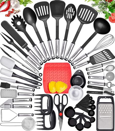 Home Hero Kitchen Utensil Set Cooking Utensils Set - Nylon Kitchen ...