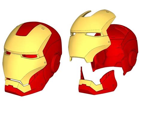 Free STL file iron man helmet (wearable) 👨・3D print object to download ...