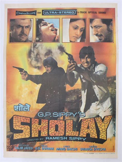 Buy Sholay 1975 Original Bollywood Movie Poster - Posterally Studio ...