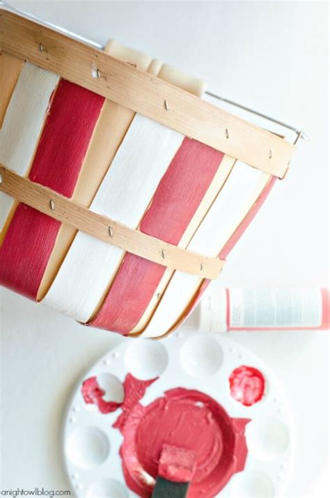 Painted Bushel Baskets - A Night Owl Blog