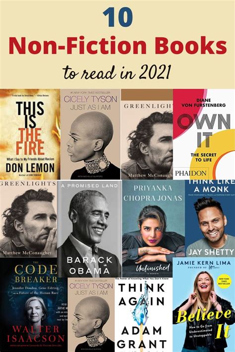 10 Non-Fiction Books to Rea in 2021 in 2021 | Fiction books to read ...