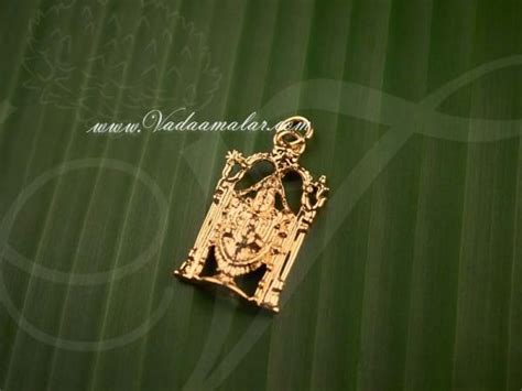 Small Size Tirupati Lord Balaji Gold Plated Pendant Buy Online