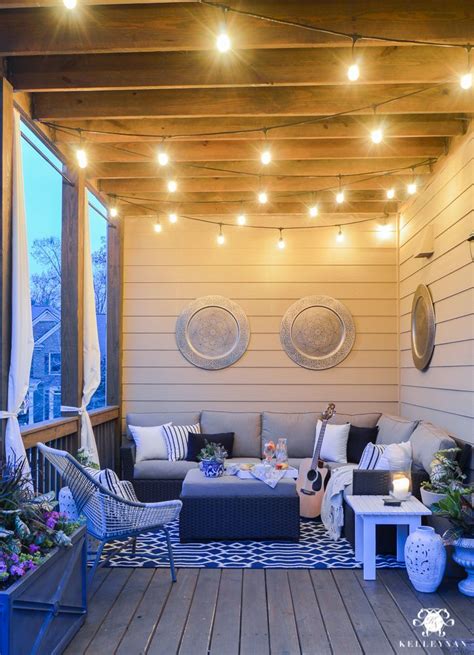 Twinkle lights on the back porch- cozy outdoor living | Blogger Home ...