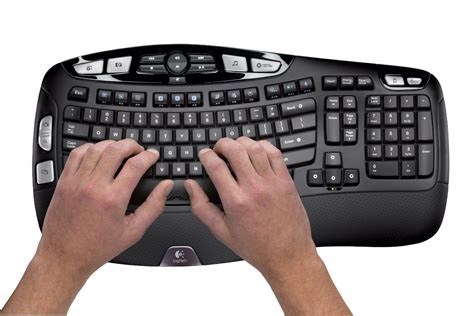 Logitech MK550 Wave USB Wireless Ergonomic Keyboard and Mouse Combo for ...