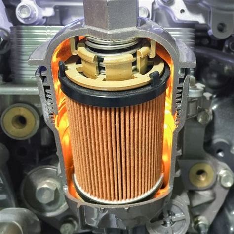 How does an engine oil filter work?