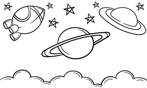 hand draw outer space background 12466657 Vector Art at Vecteezy