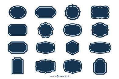 Set Of Paper Labels - Shapes - Vector Download