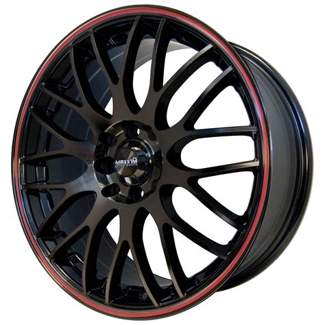 Maxxim Wheels Maze - Black/Red Stripe Rim Wheel Size 17x7 - Performance ...