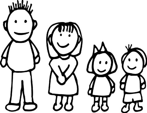 Anime Family Drawing Sketch Coloring Page