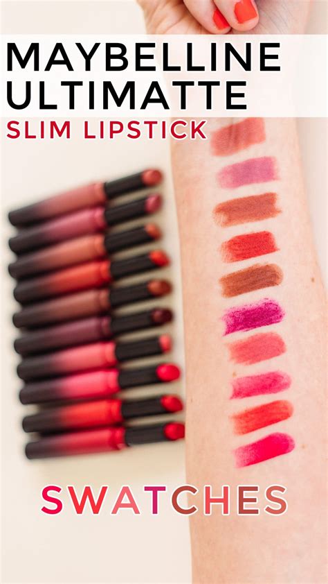 Maybelline Ultimatte Slim Lipstick Swatches | Meg O. on the Go