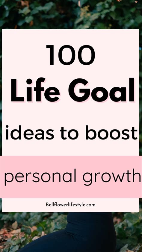 100 life goals ideas to level up and boost personal growth - Bellflower ...