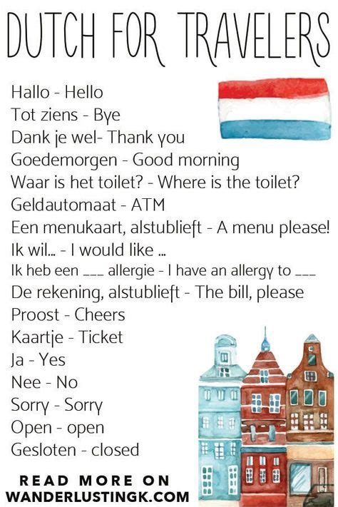 25 Essential Dutch phrases for traveling in the Netherlands | Amsterdam ...