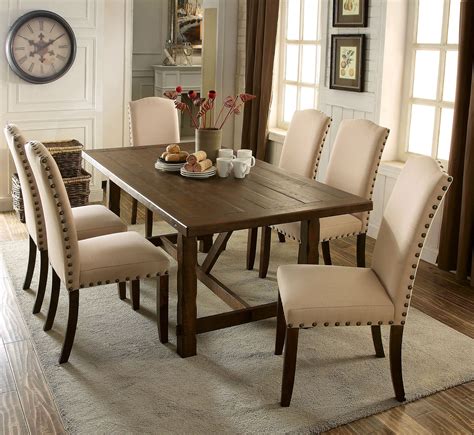 Brentford Rustic Walnut Rectangular Dining Room Set from Furniture of ...