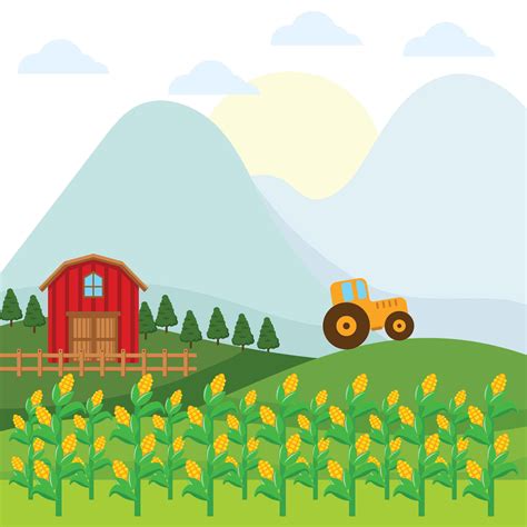 Corn Field Vector at GetDrawings | Free download