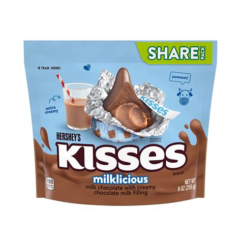 HERSHEY'S KISSES Milklicious Milk Chocolate with Chocolate Fill Share ...