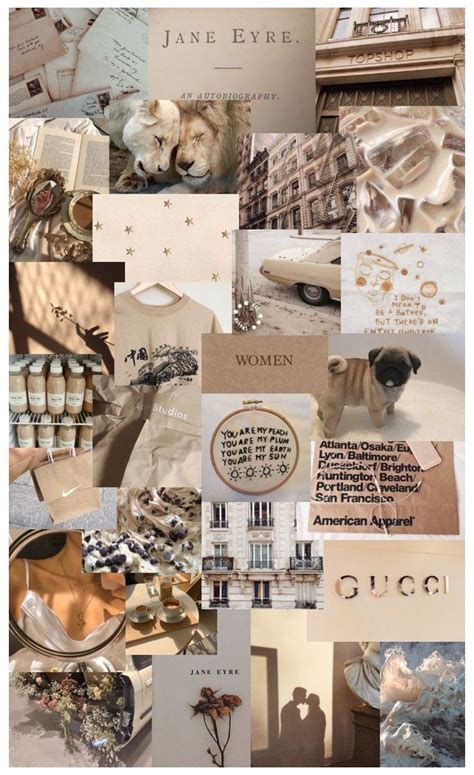 Collage Brown Aesthetic Wallpaper Pinterest - naianecosta16