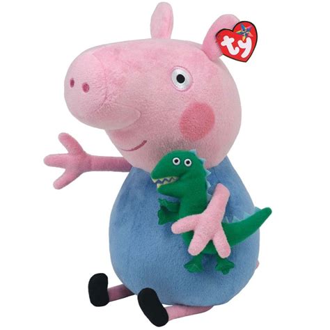 NEW PEPPA PIG 10 INCH GEORGE WITH DINOSAUR SOFT PLUSH TOY