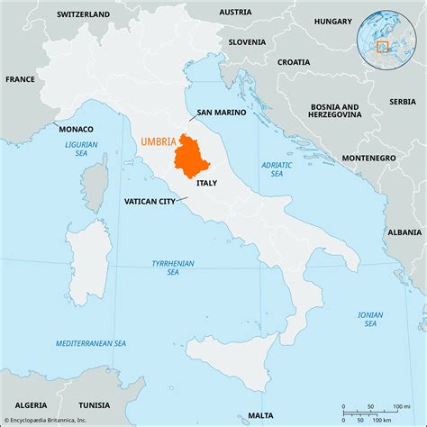 Map Of Italy Umbria - Jobie Lynelle