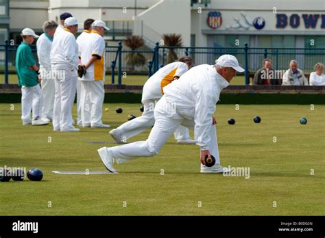 Bowls Match at Ryde Marina Bowls Club Isle of Wight South England UK ...